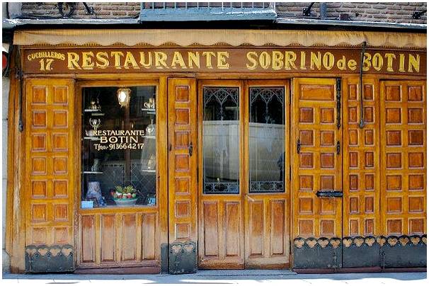 Ресторан Собрино де Ботин в Мадриде, старейший в мире