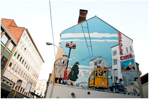 Брюссельский маршрут комиксов в Бельгии, искусство на улицах