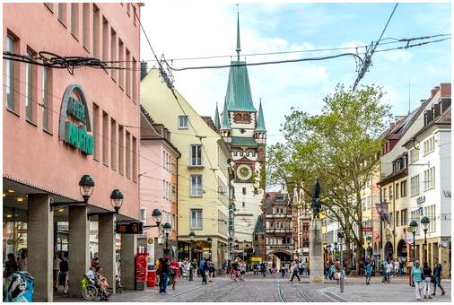 Фрайбург в Германии, красивый и малоизвестный город