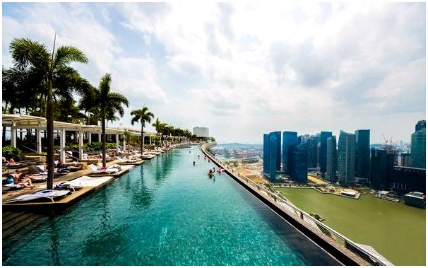 Отель Marina Bay Sands: прекрасный вид на закат